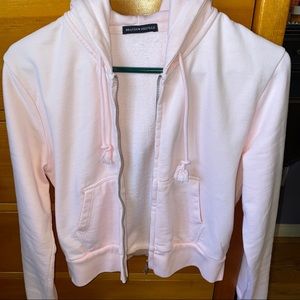 Brandy Melville light pink zip up jacket